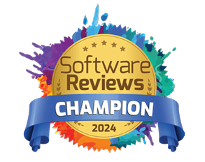 A digital medal awarded to Withsecure for winning Software Reviews Championship in 2024