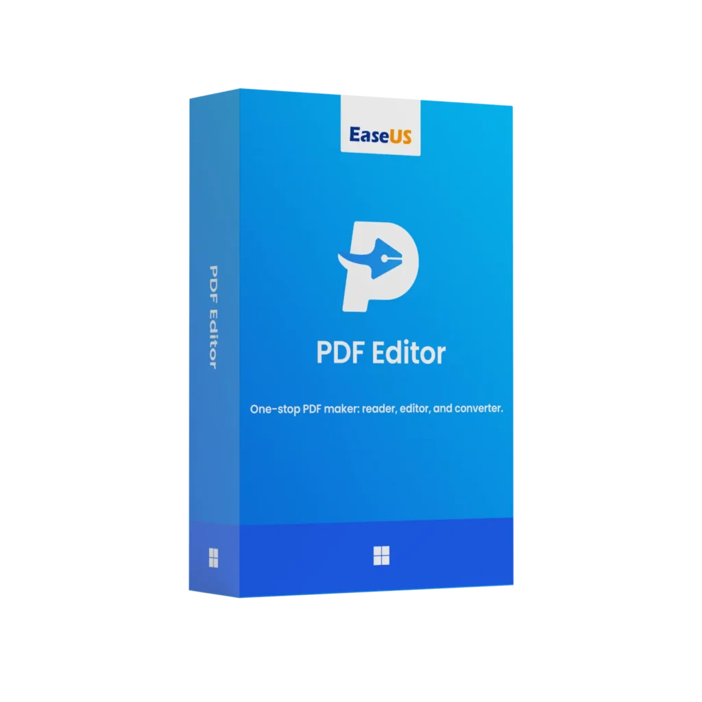 EaseUS PDF Editor software box for Windows displayed at Nexcel’s showroom in Bahrain, EaseUS PDF Editor is a one-stop PDF Editor maker, reader, editor, and converter.